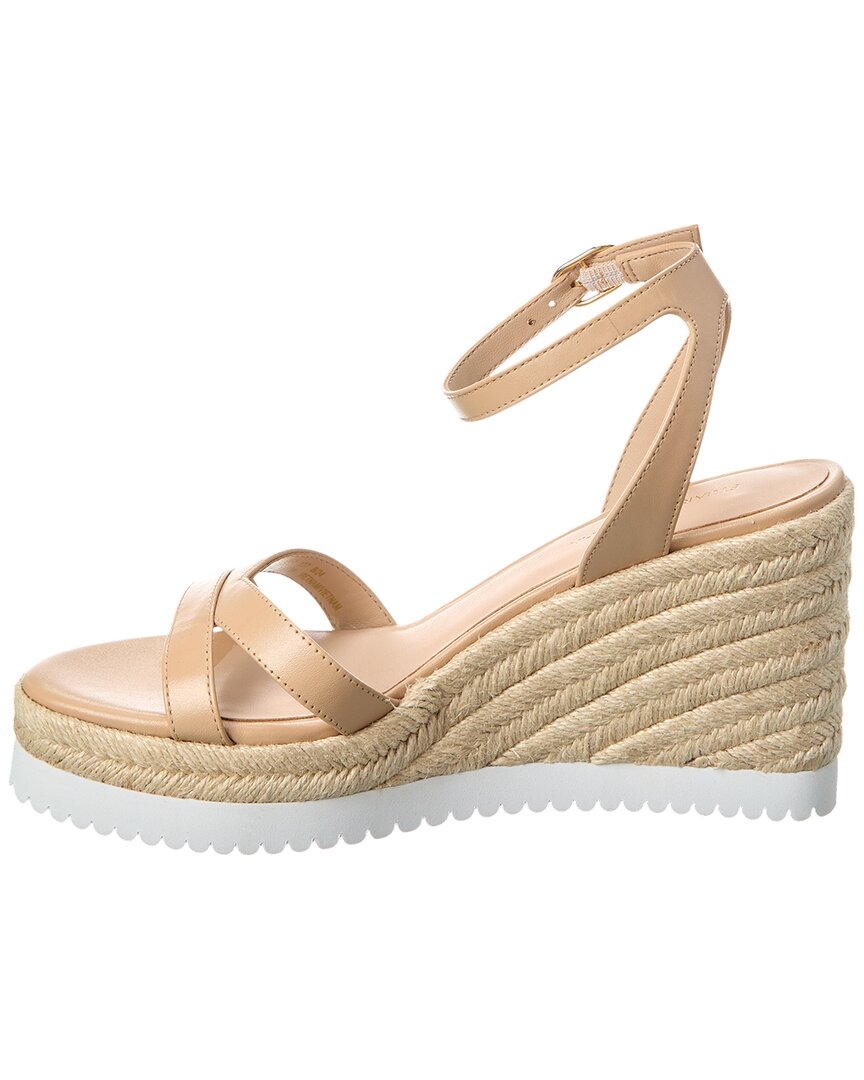 Stuart Weitzman Catlina Leather Espadrille Wedge