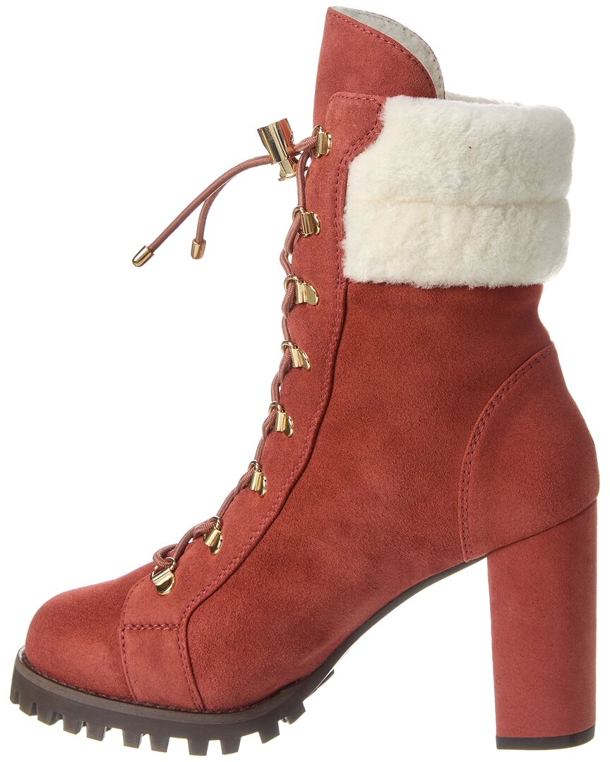 Stuart Weitzman Rockie Chill Suede & Shearling Bootie