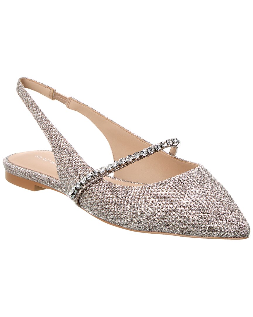 Stuart Weitzman Crystalline Mesh Slingback Flat