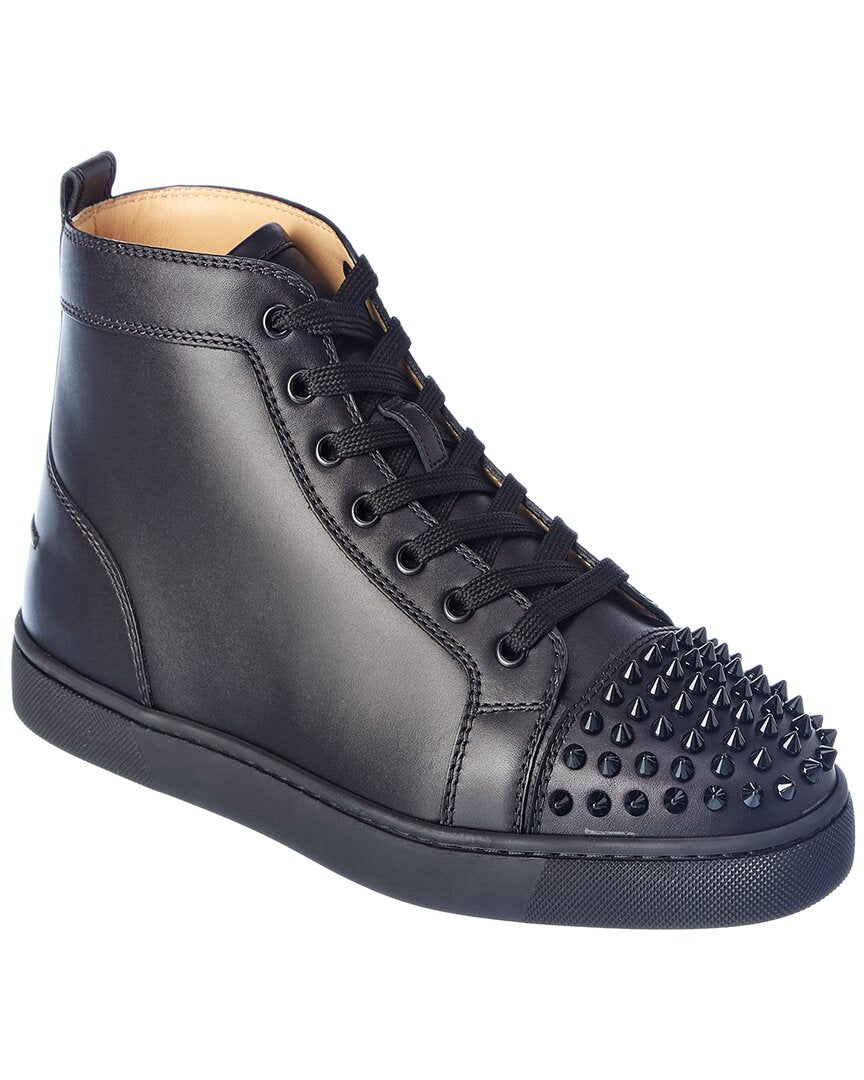 Christian Louboutin Lou Spikes Leather Sneaker