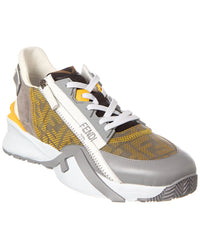 Fendi Flow Ff Mesh & Leather Sneaker1