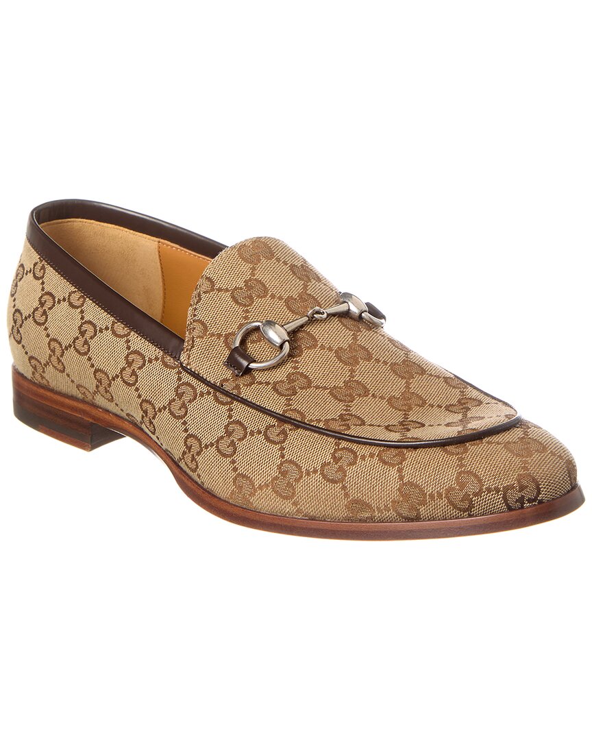 Gucci Horsebit Gg Canvas Loafer