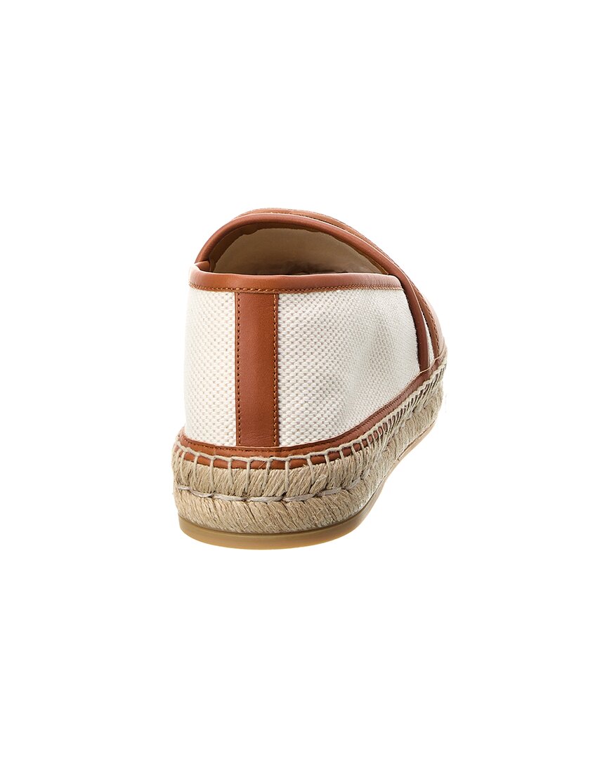 Gucci Interlocking G Canvas & Leather Espadrille