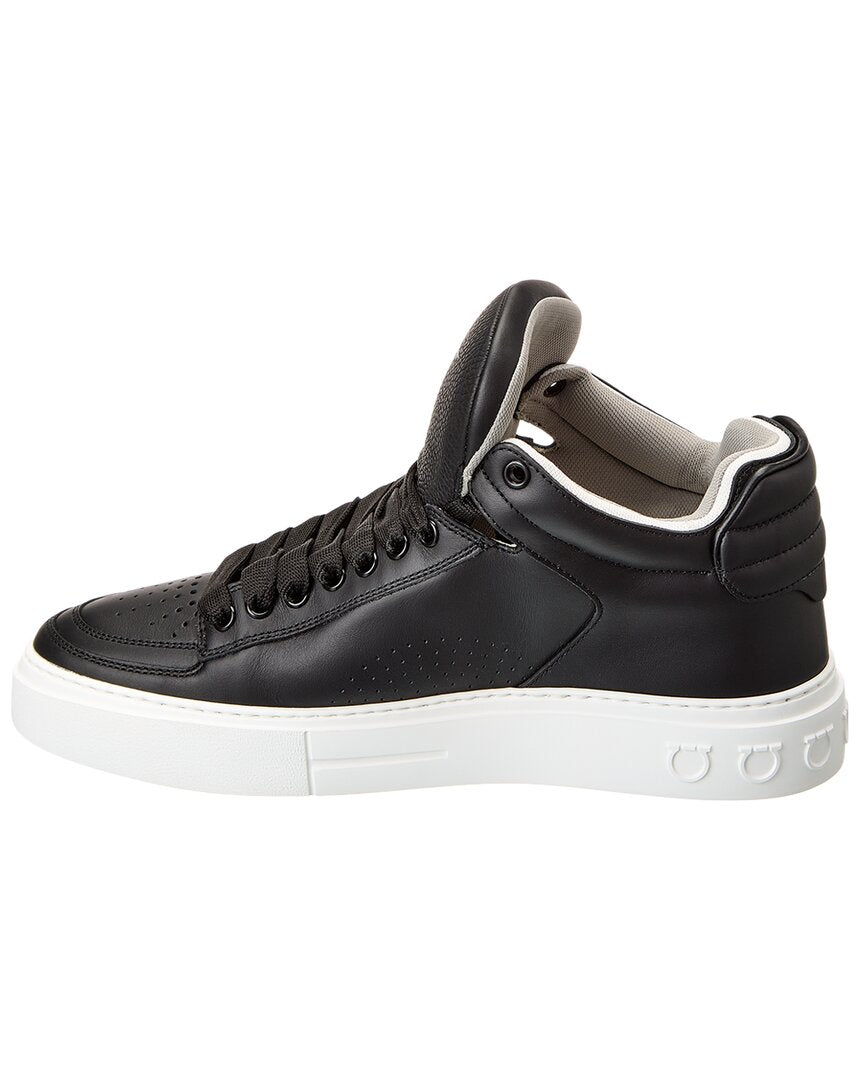 Ferragamo Marvelous Leather High-Top Sneaker