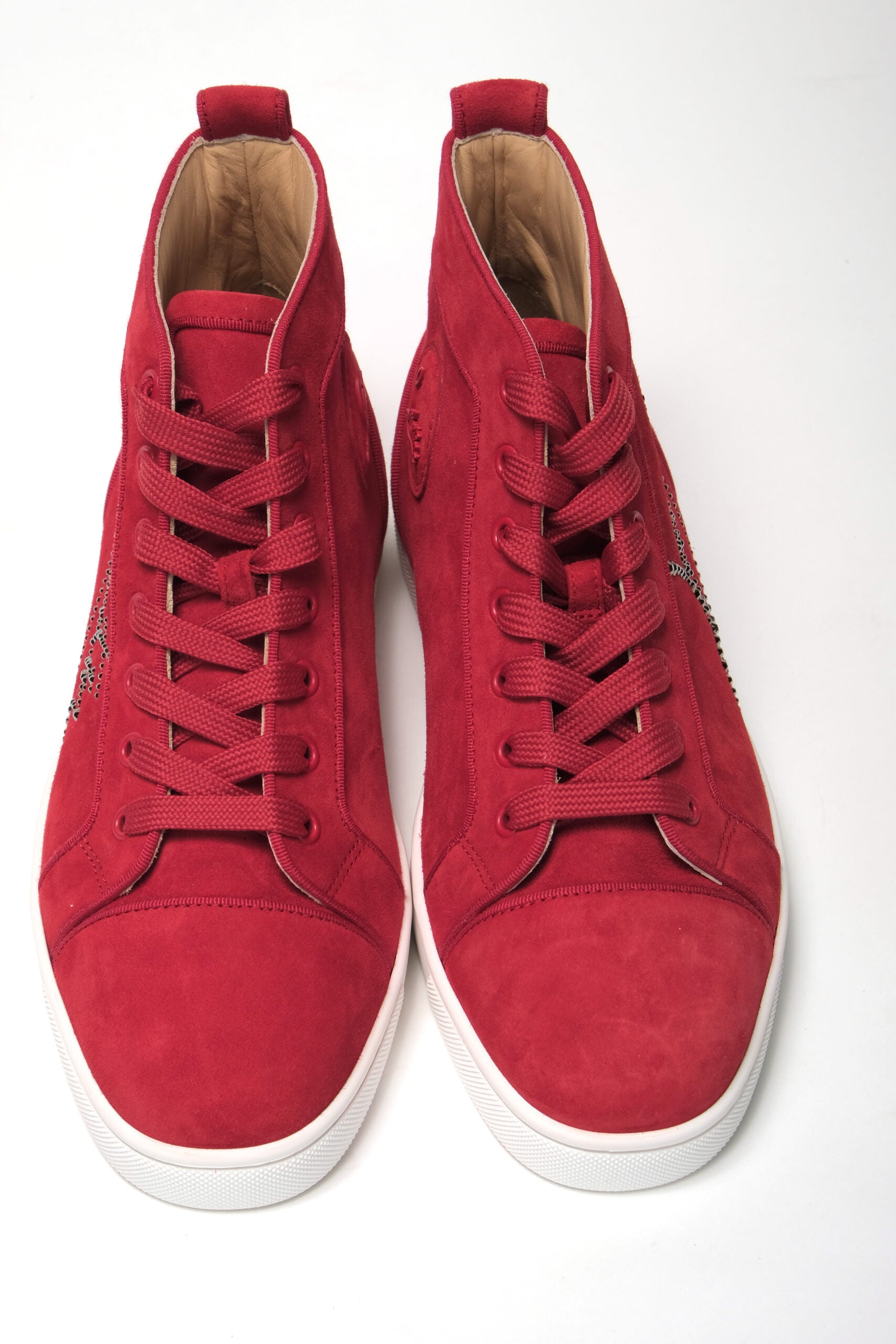 Christian Louboutin  Louis Junior Orlato Suede Sneakers Red