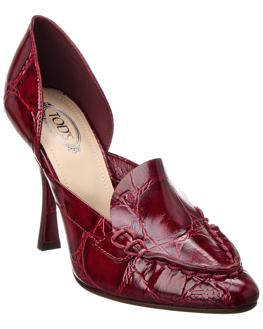 Tod's Embossed Leather Pump