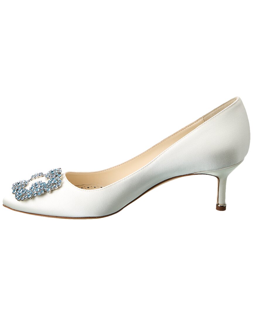 Manolo Blahnik Hangisi Bridal 50 Satin Pump