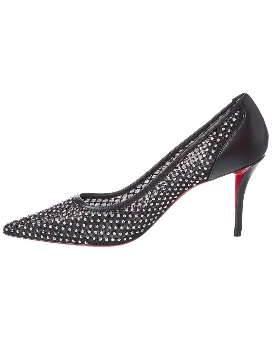 Christian Louboutin Apostropha 80 Mesh & Leather Pump