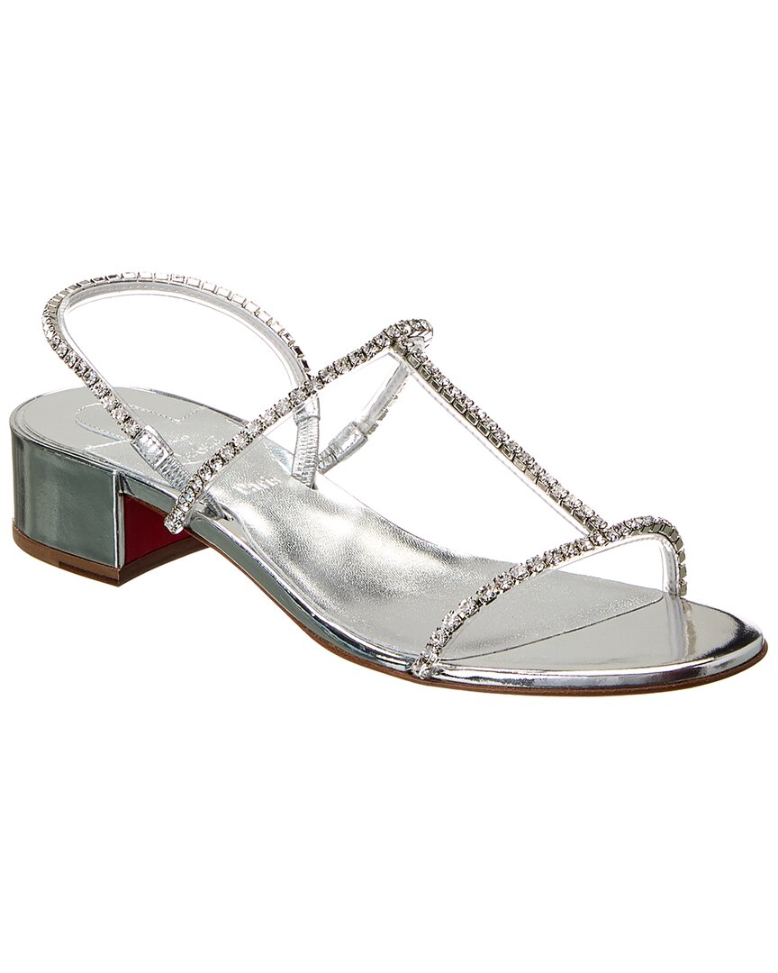 Christian Louboutin Simple Queenie 25 Leather Slingback Sandal