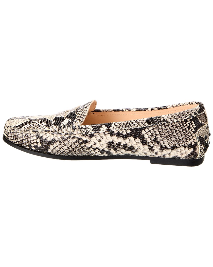 Tod’S Gommino Snake-Embossed Leather Loafer