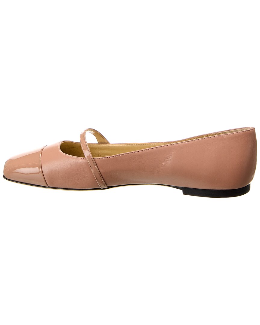 Jimmy Choo Elisa Leather & Patent Flat