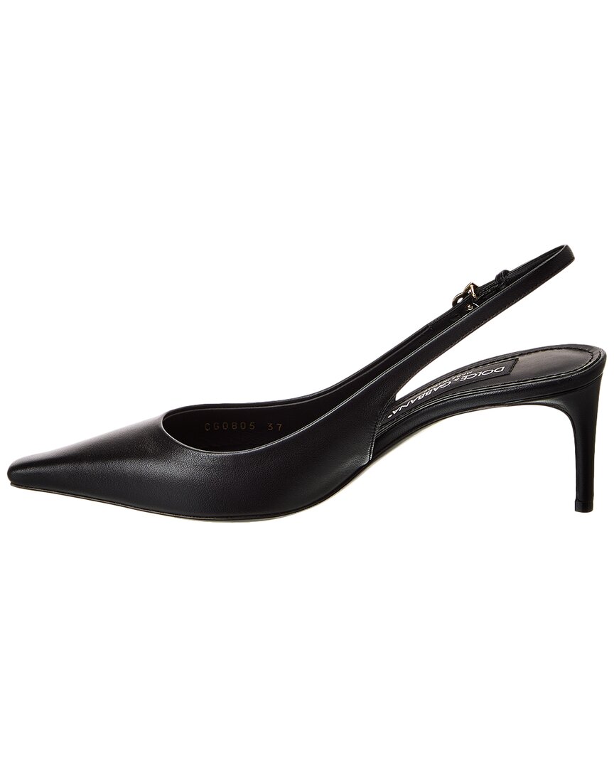 Dolce & Gabbana Dg Logo Leather Slingback Pump2