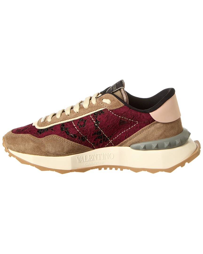 Valentino Lace Runner Suede & Lace Sneaker