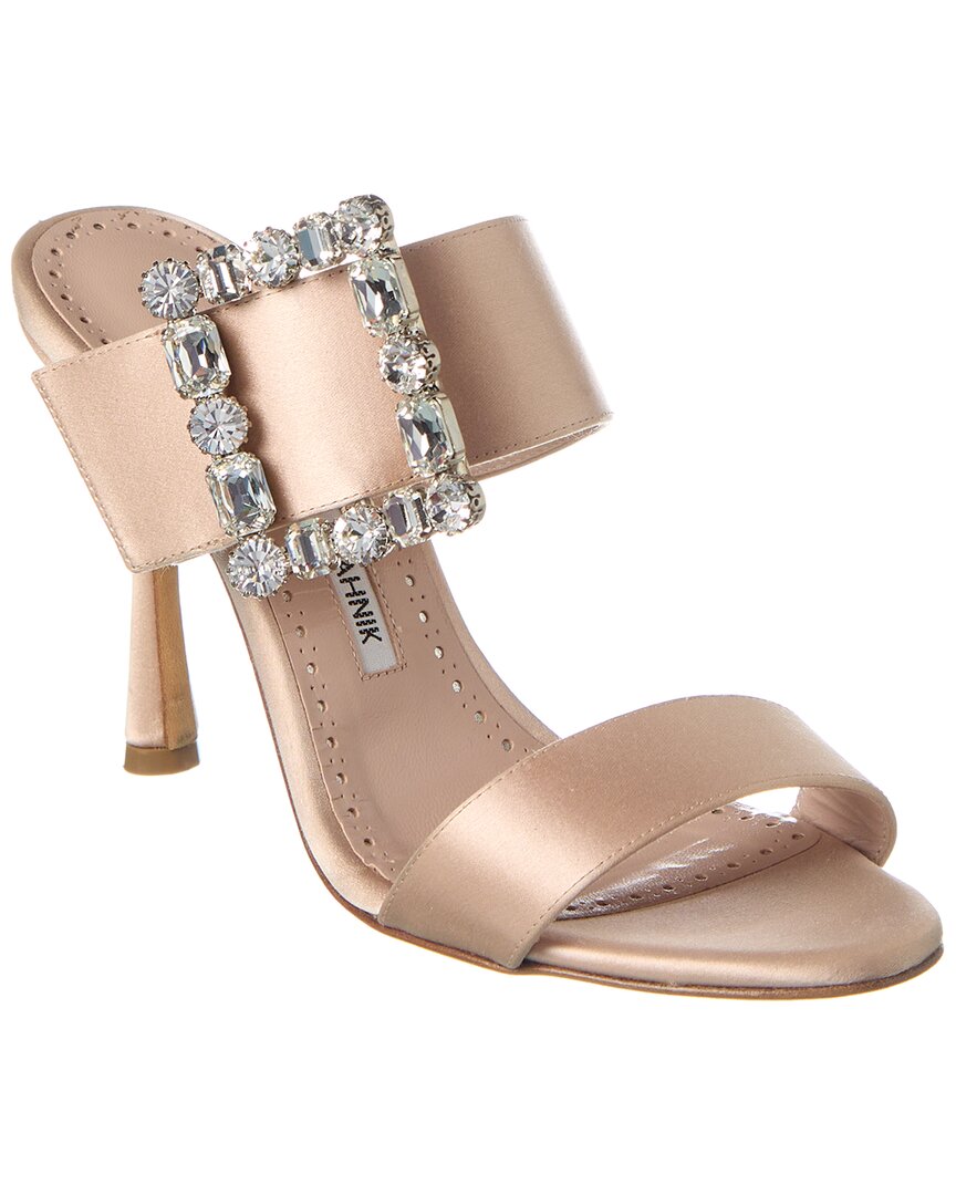 Manolo Blahnik Verda 105 Satin Sandal