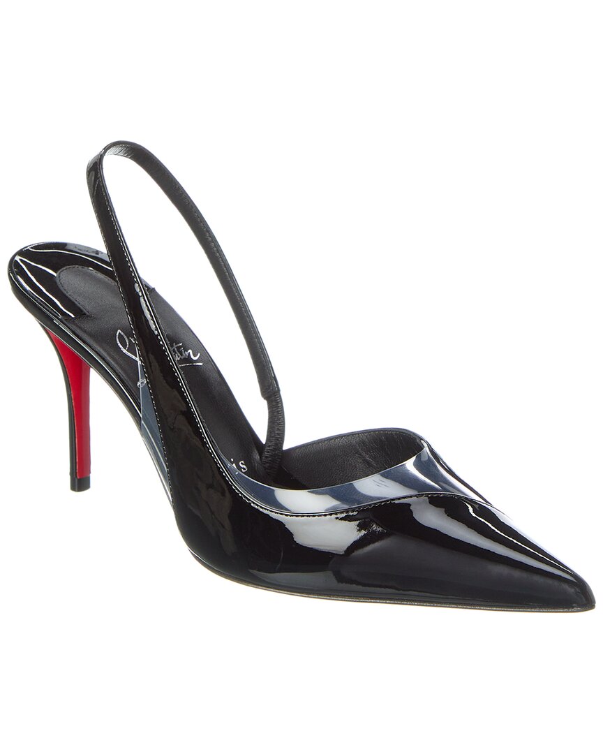 Christian Louboutin Posticha 80 Patent & Vinyl Slingback Pump