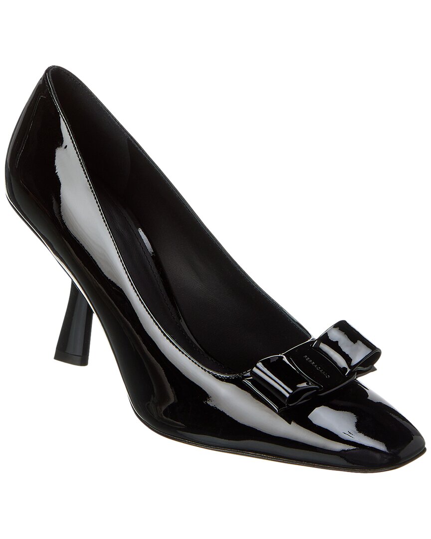 Ferragamo Anz Bow Patent Pump