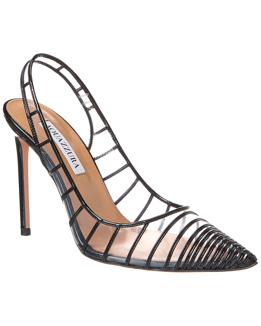 Aquazzura Call Me 105 Vinyl & Patent Slingback Pump