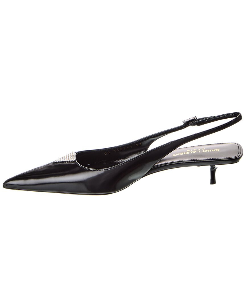 Saint Laurent Cherish 30 Leather Slingback Pump