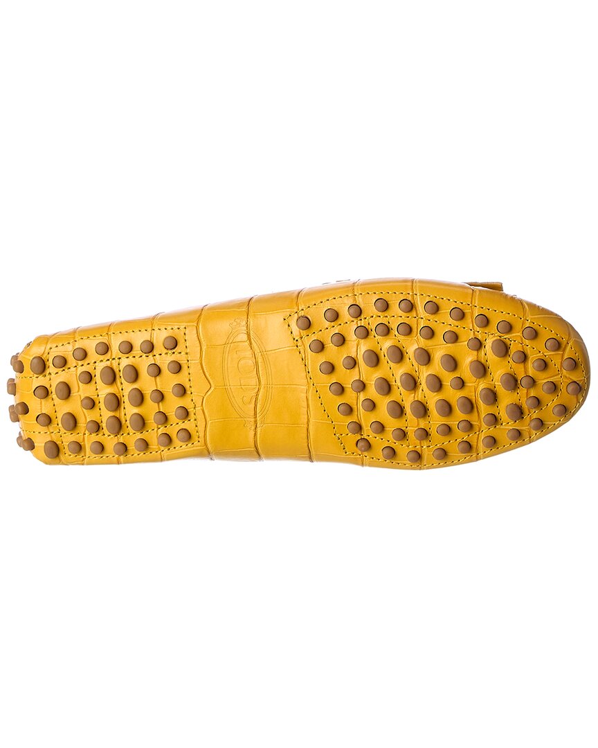 Tod’S Gommino T-Ring Croc-Embossed Loafer