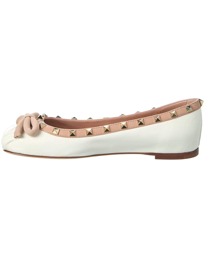 Valentino Rockstud Patent Ballerina Flat