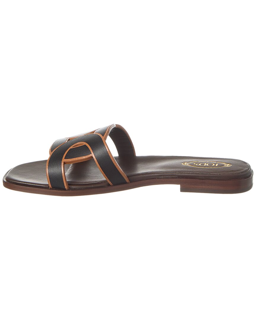 Tods Logo Leather Sandal