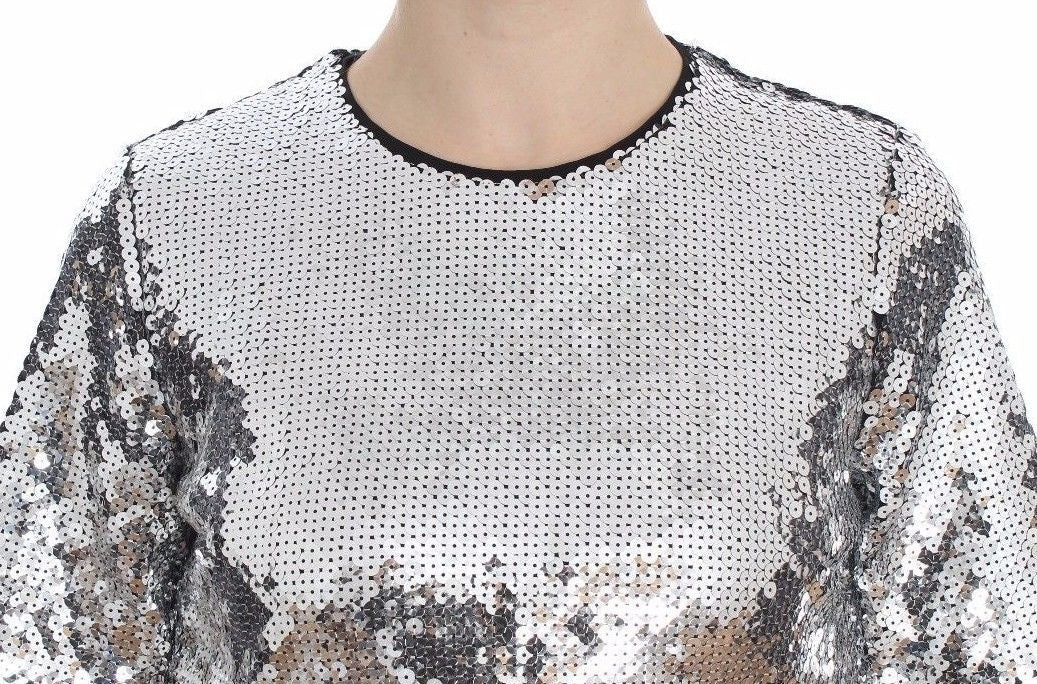 Dolce & Gabbana  Silver Sequin Top