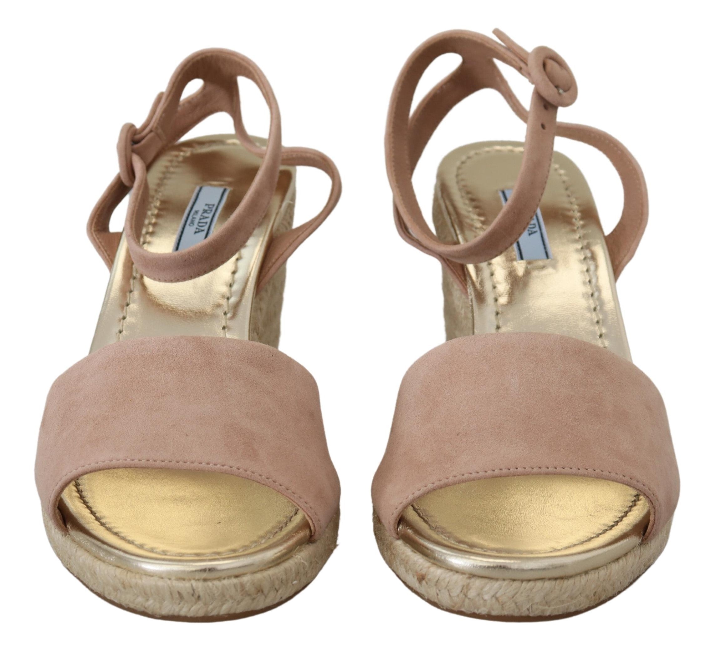 Prada  Espadrille Wedge Sandal Pink