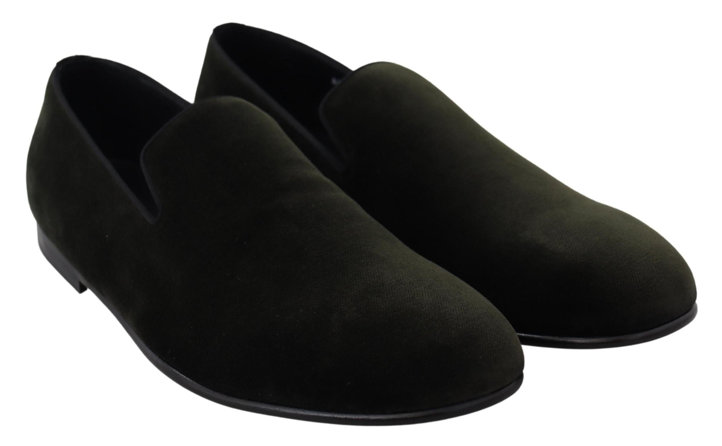 Dolce & Gabbana  Men's Velvet Slip-On Loafers - Black