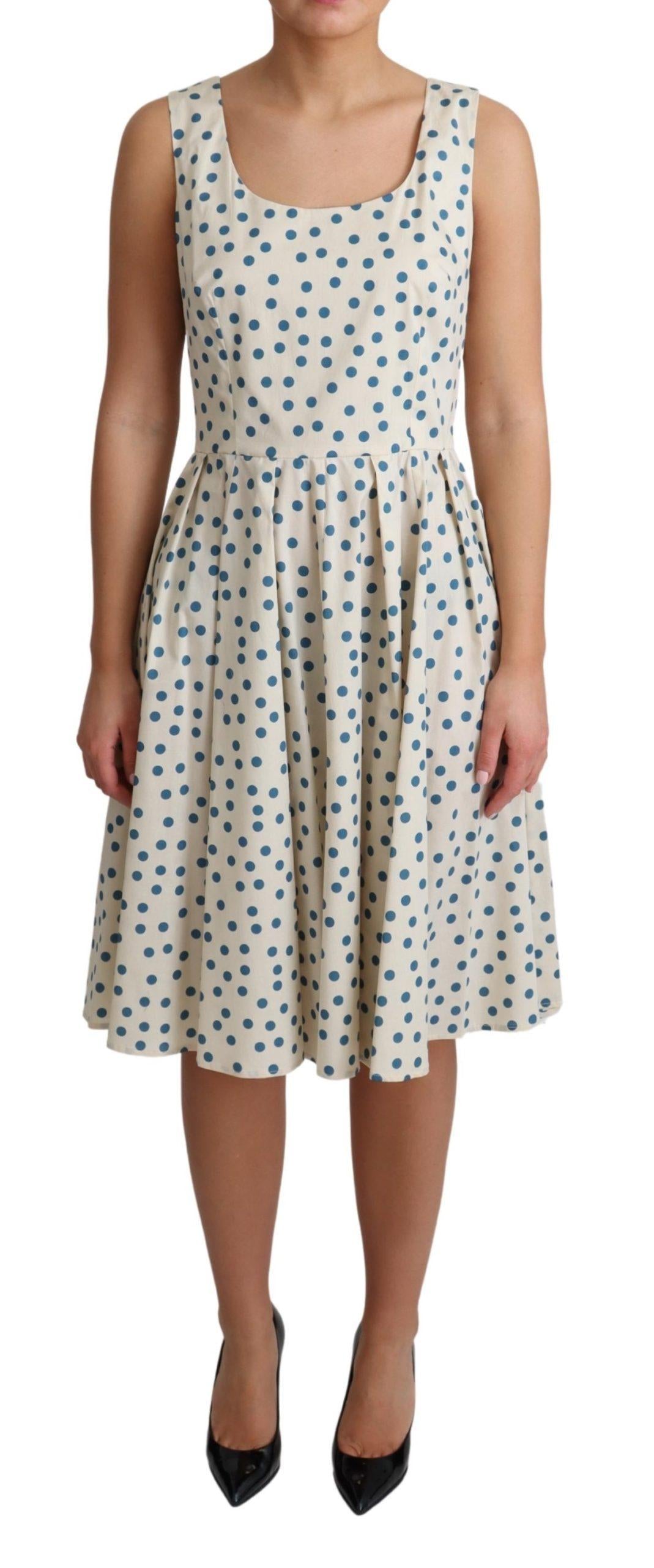 Dolce & Gabbana Dotted Cotton A-Line Dress9