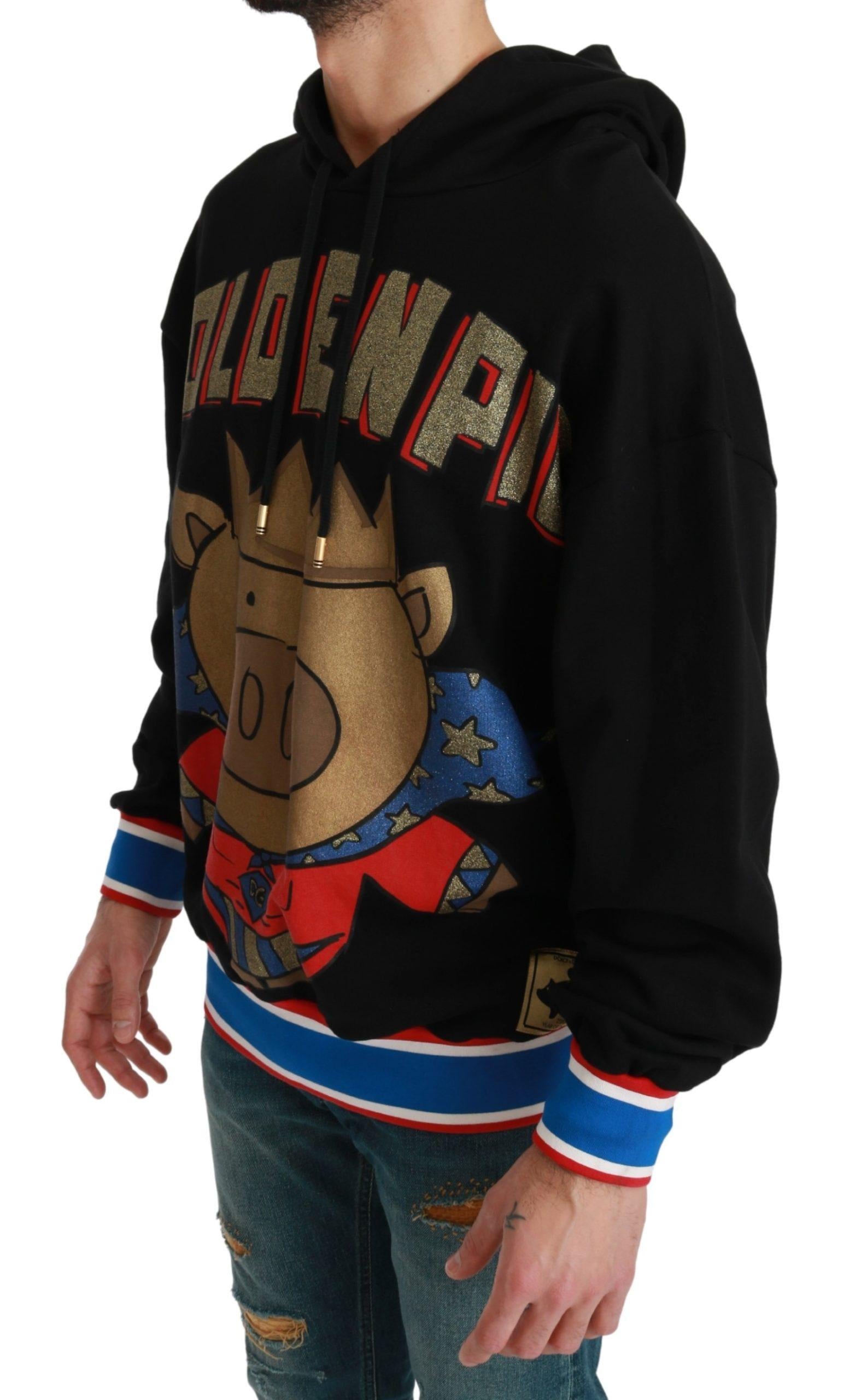 Dolce & Gabbana  Golden Pig Hooded Sweatshirt