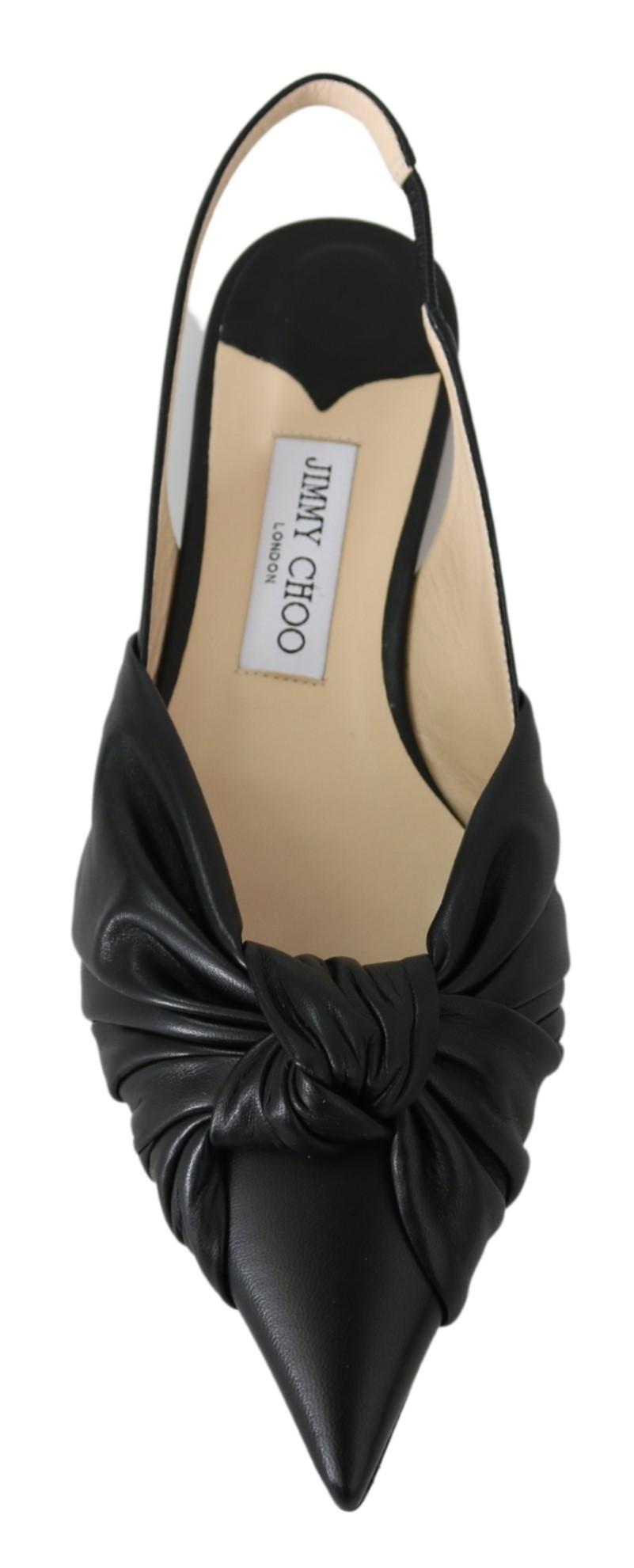 Jimmy Choo  Love 85 Slingback Pumps Black Leather