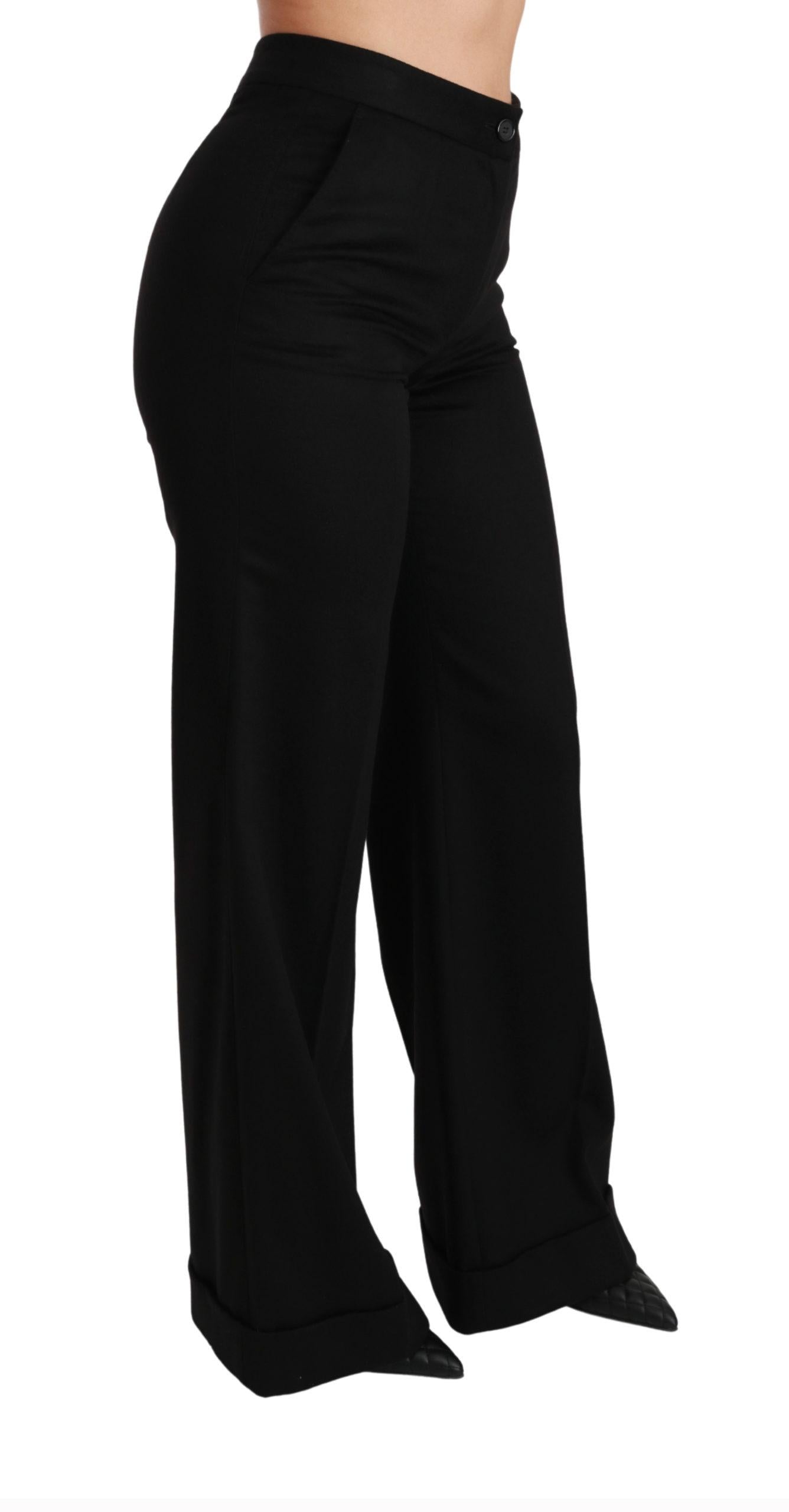 Dolce & Gabbana  Women's Wide Leg Trousers in Black