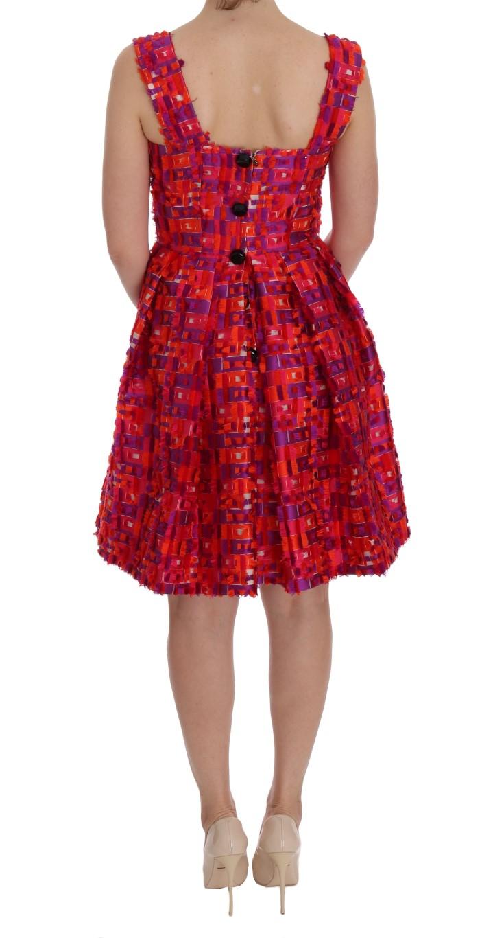 Dolce & Gabbana  Women's Orange Floral Printed Mini Dress