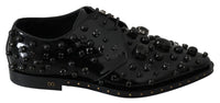 Dolce & Gabbana Exquisite  Leather Shoes with Crystal Embellishments1