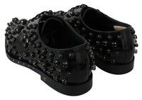 Dolce & Gabbana Exquisite  Leather Shoes with Crystal Embellishments24