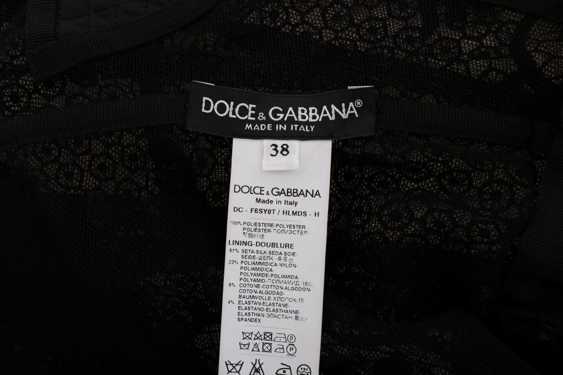 Dolce & Gabbana  Black Lace Long Sleeve Mermaid Dress