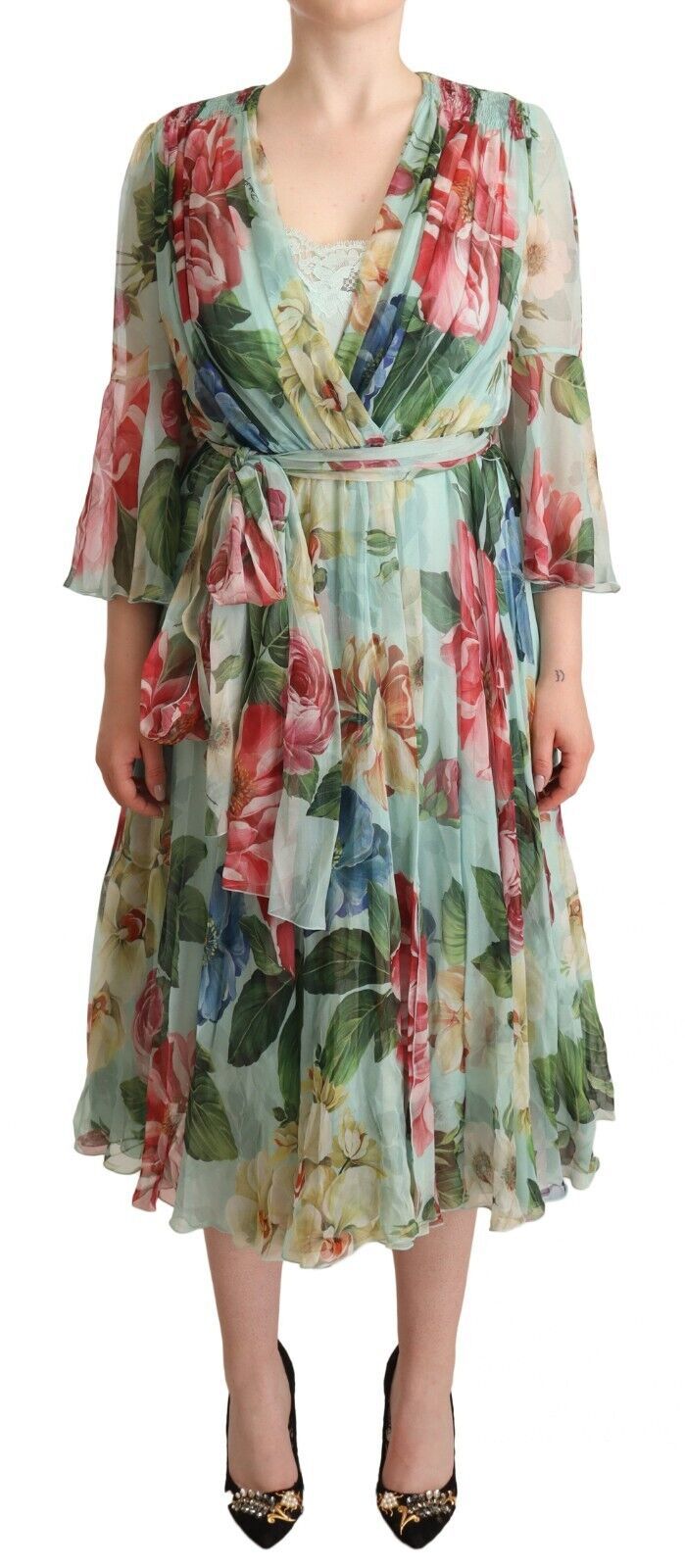 Dolce & Gabbana Floral Print Silk Midi Dress4