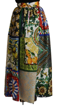 Dolce & Gabbana  Women's Multicolor Silk Patchwork Maxi Skirt7