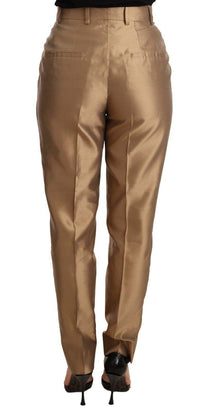 Dolce & Gabbana Shantung Silk Tapered Trouser with Metallic Sheen9