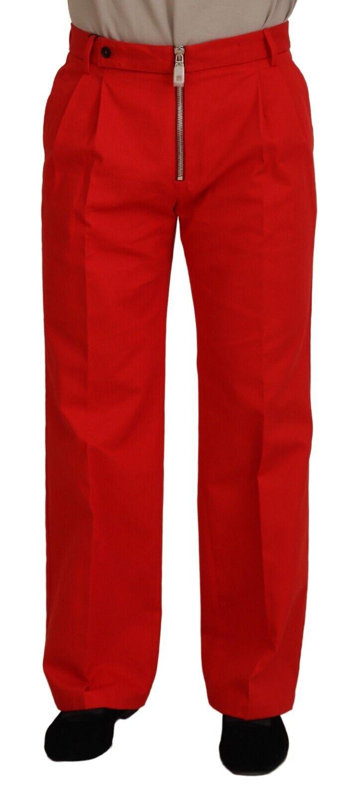 Dolce & Gabbana  Classic Fit Red Dress Pants