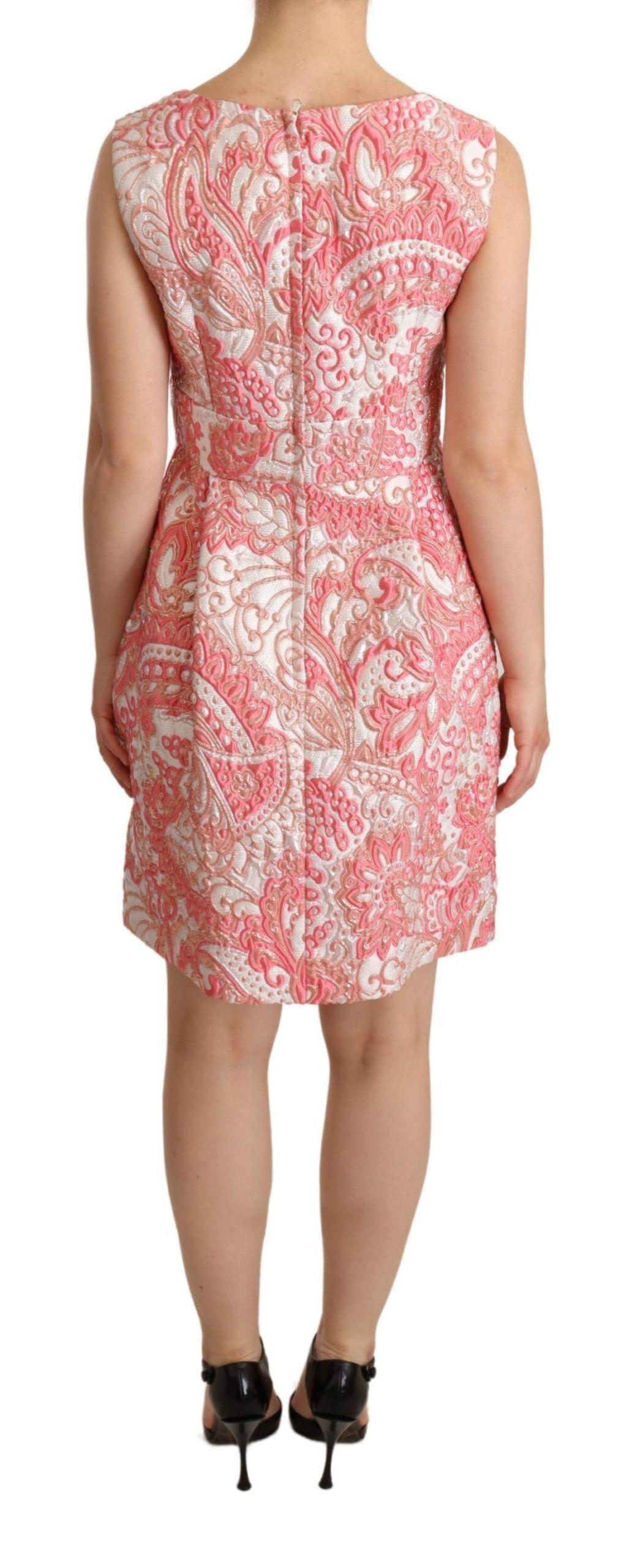 Dolce & Gabbana  Floral Brocade Dress - Pink