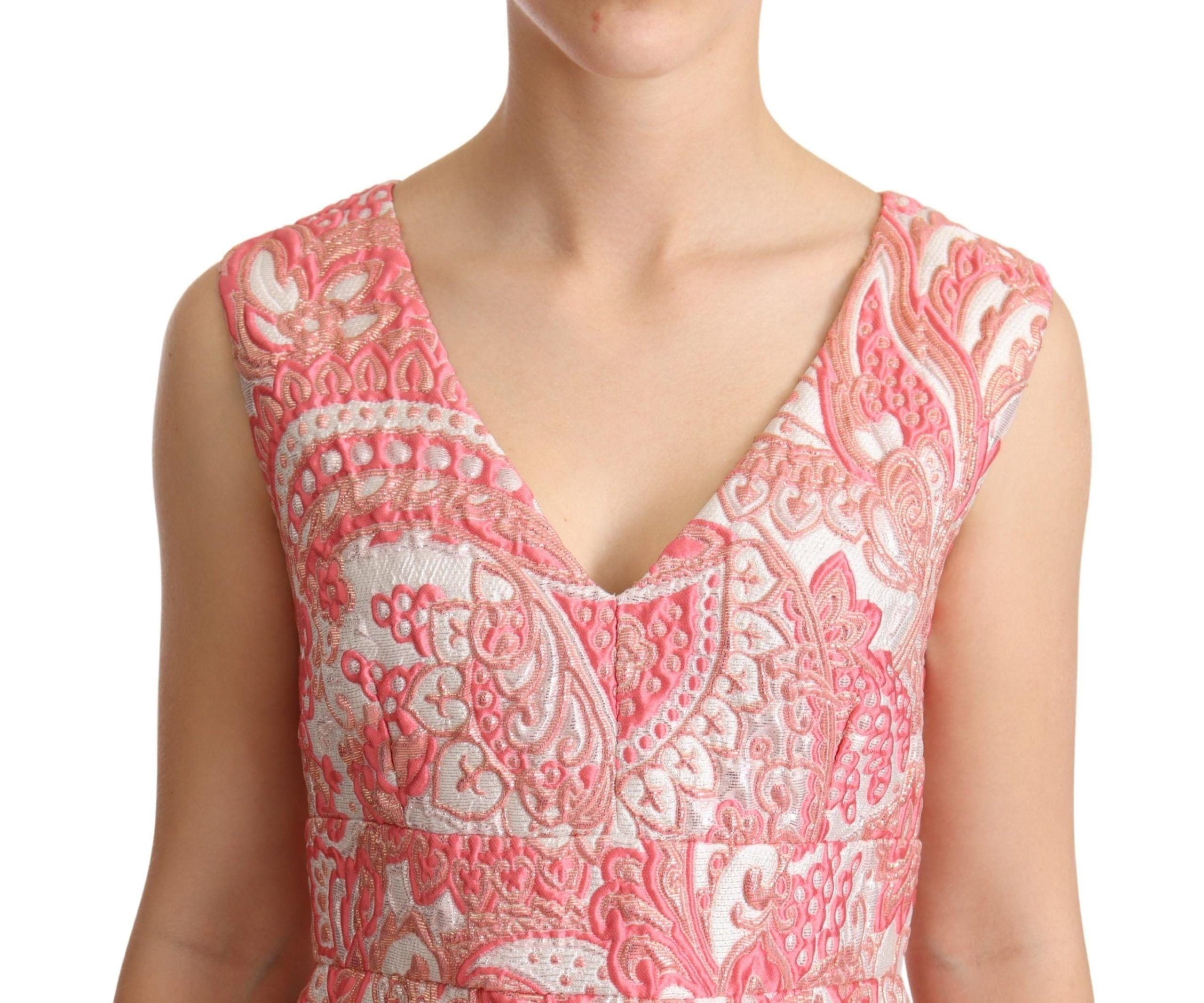 Dolce & Gabbana  Floral Brocade Dress - Pink