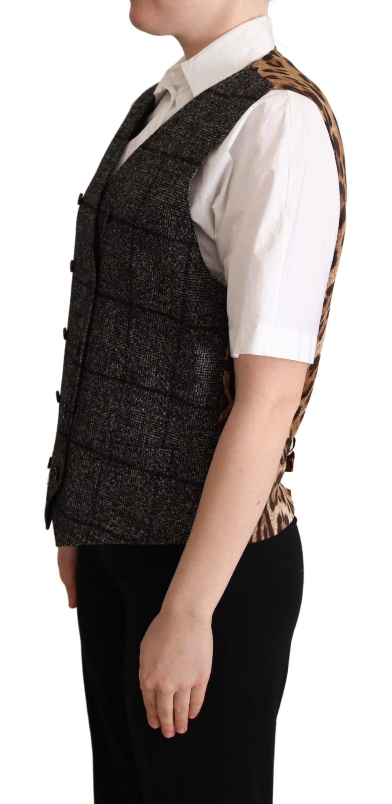 Dolce & Gabbana  Men's Double Breasted Plaid Vest