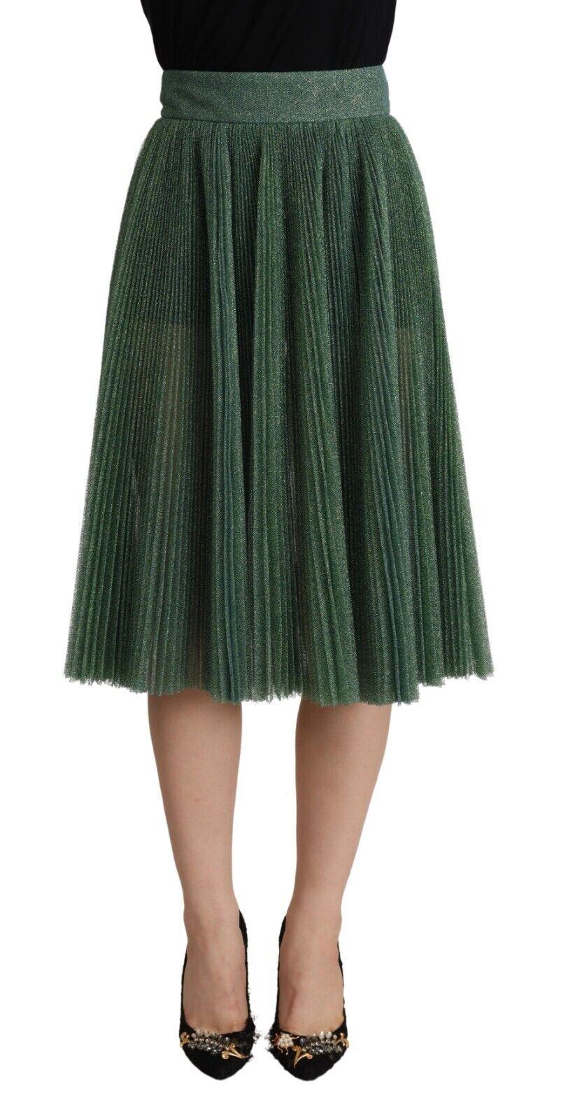 Dolce & Gabbana  Pleated Skirt Green