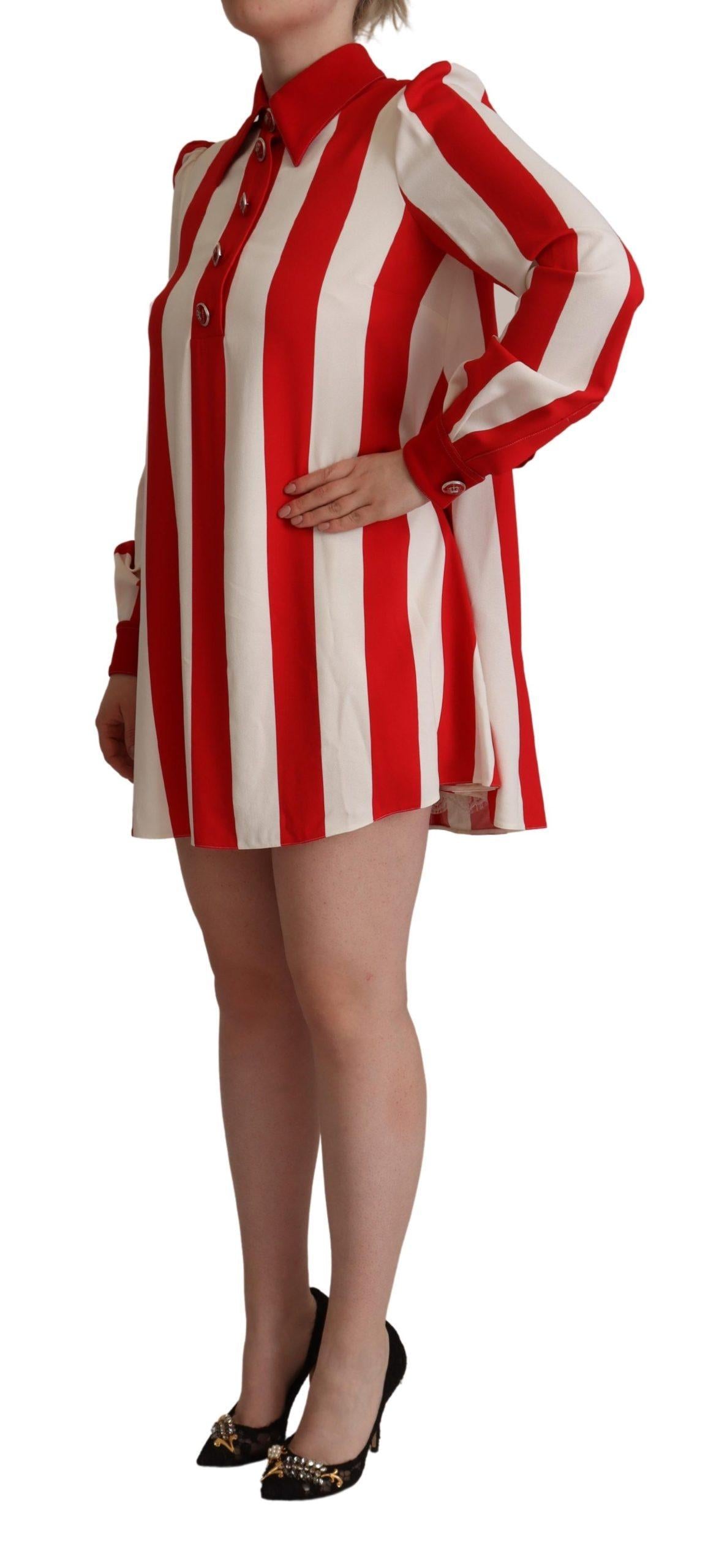 Dolce & Gabbana  Striped Mini Dress Red & White