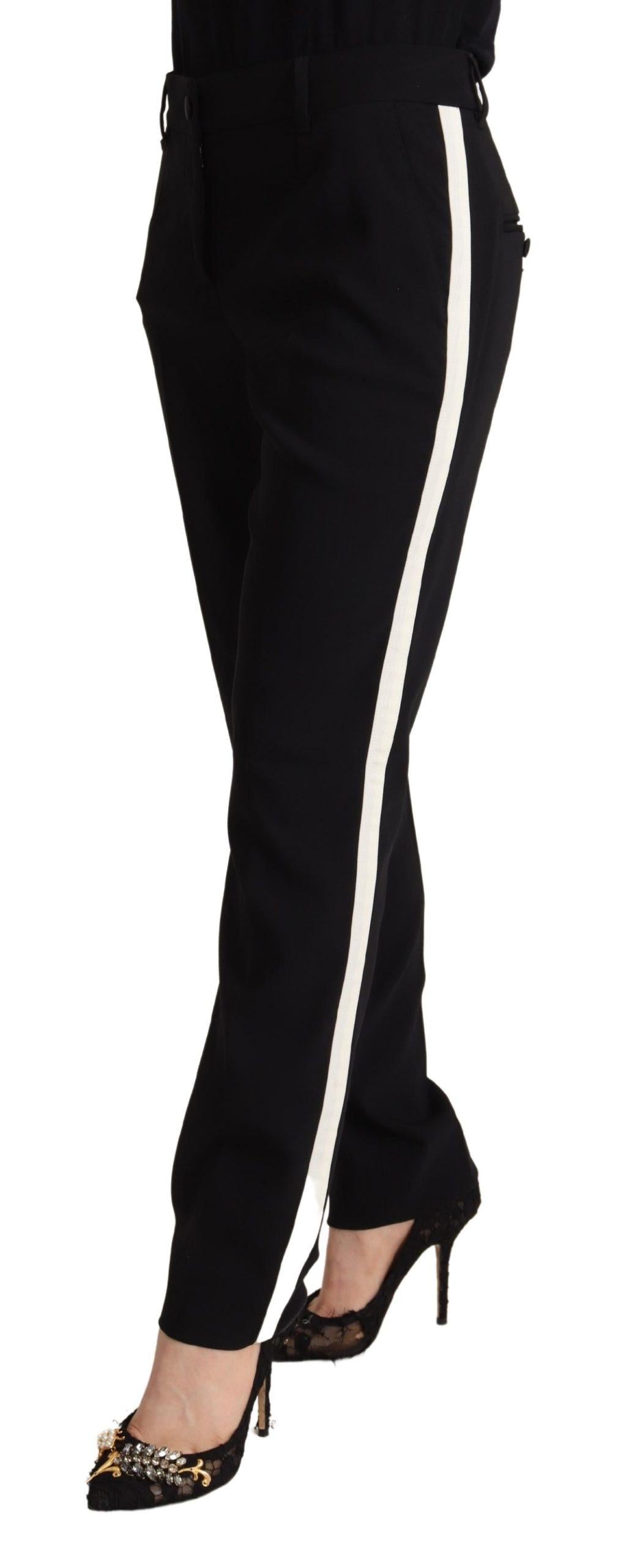 Dolce & Gabbana  Classic Straight Leg Trousers in Black