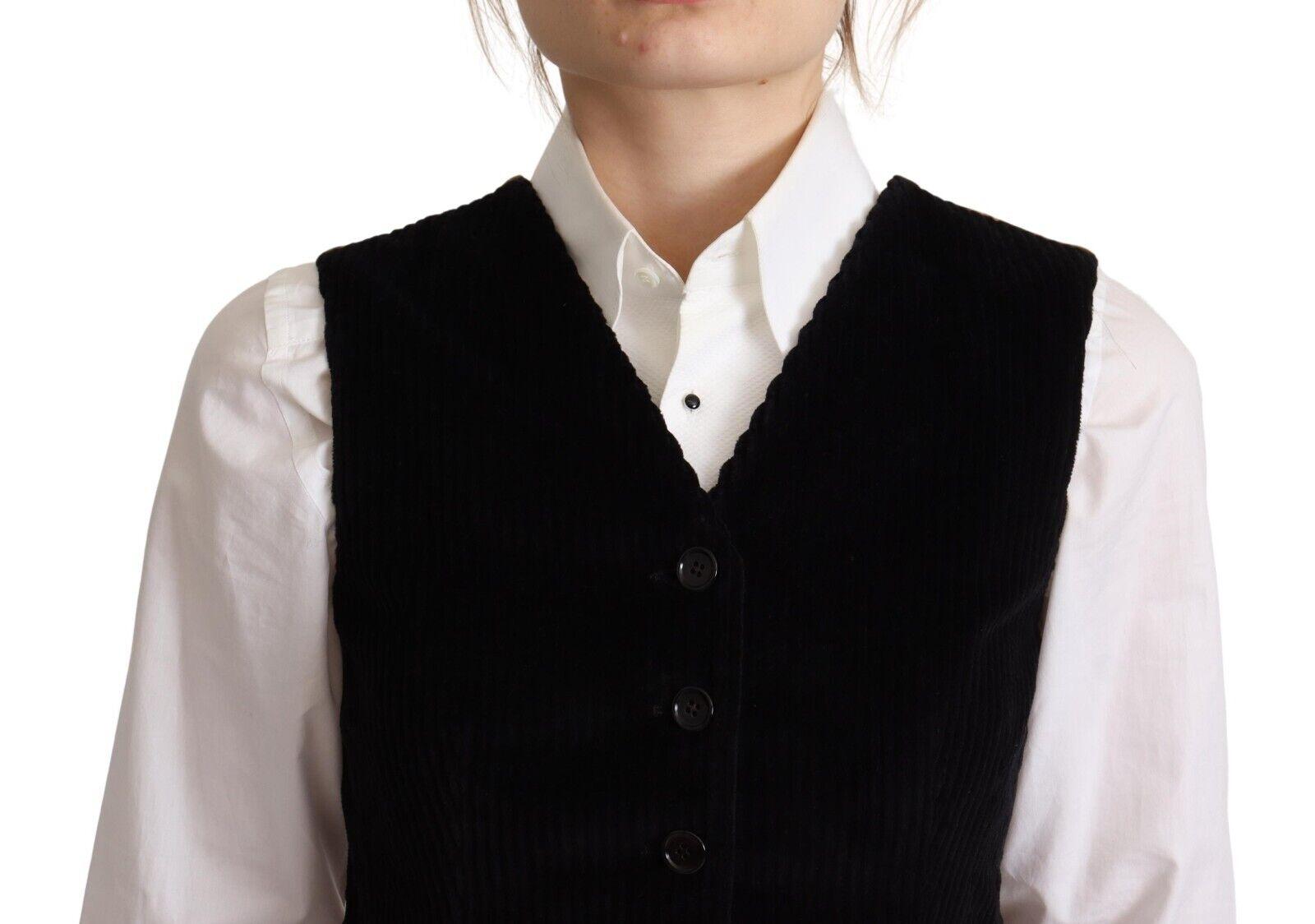 Dolce & Gabbana  Women's Black Corduroy Vest