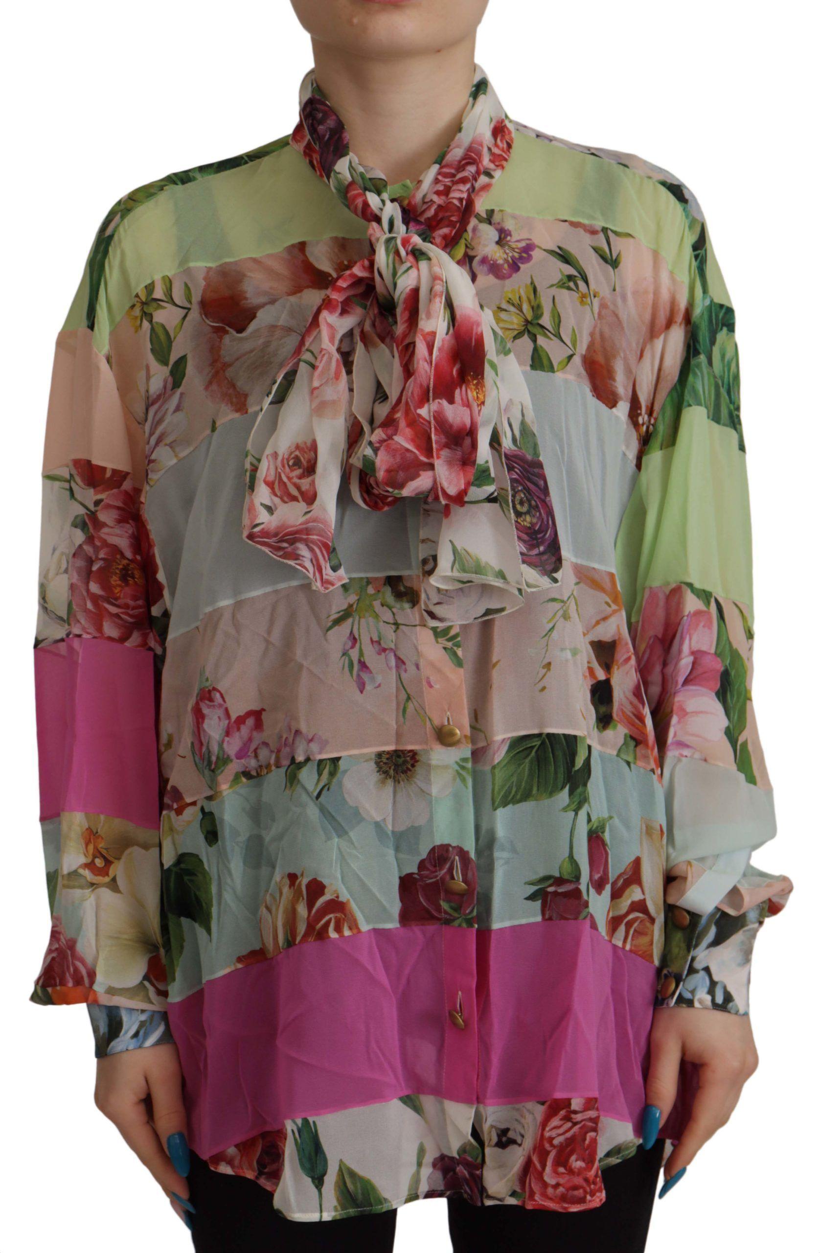 Dolce & Gabbana  Floral Print Silk Shirt for Women