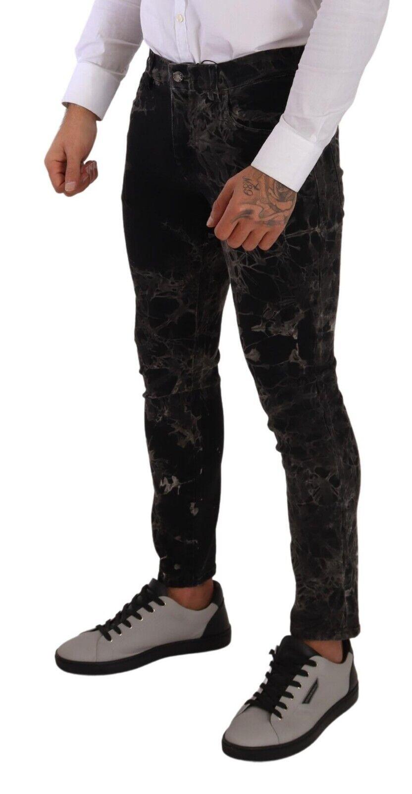 Dolce & Gabbana Patterned Slim Fit Jeans11