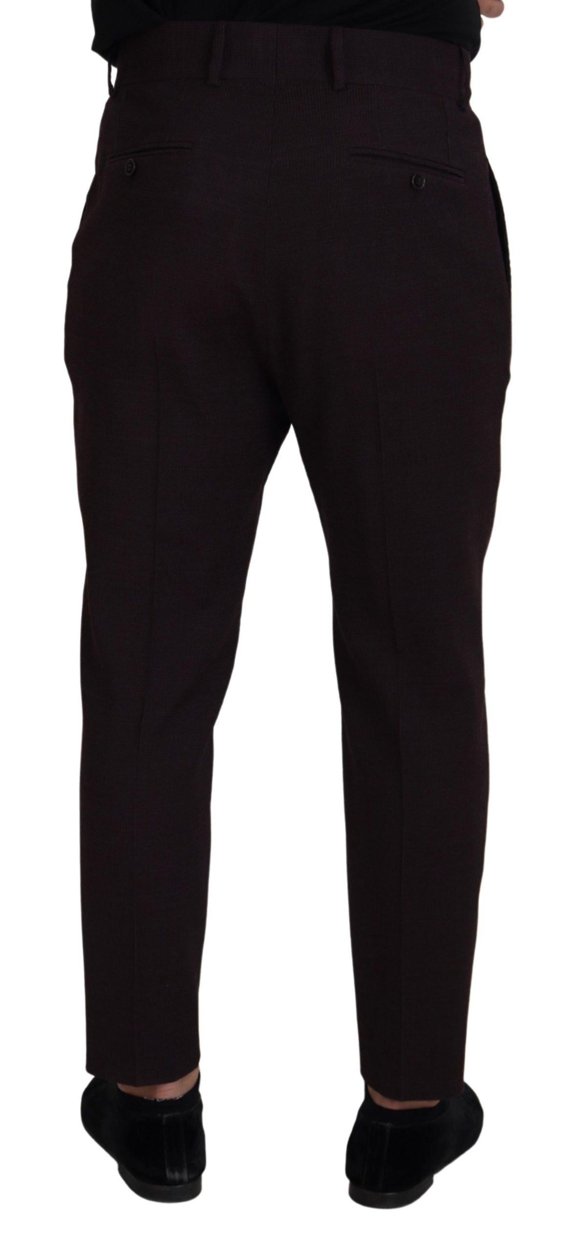 Dolce & Gabbana  Men's Classic Fit Wool Trousers in Black